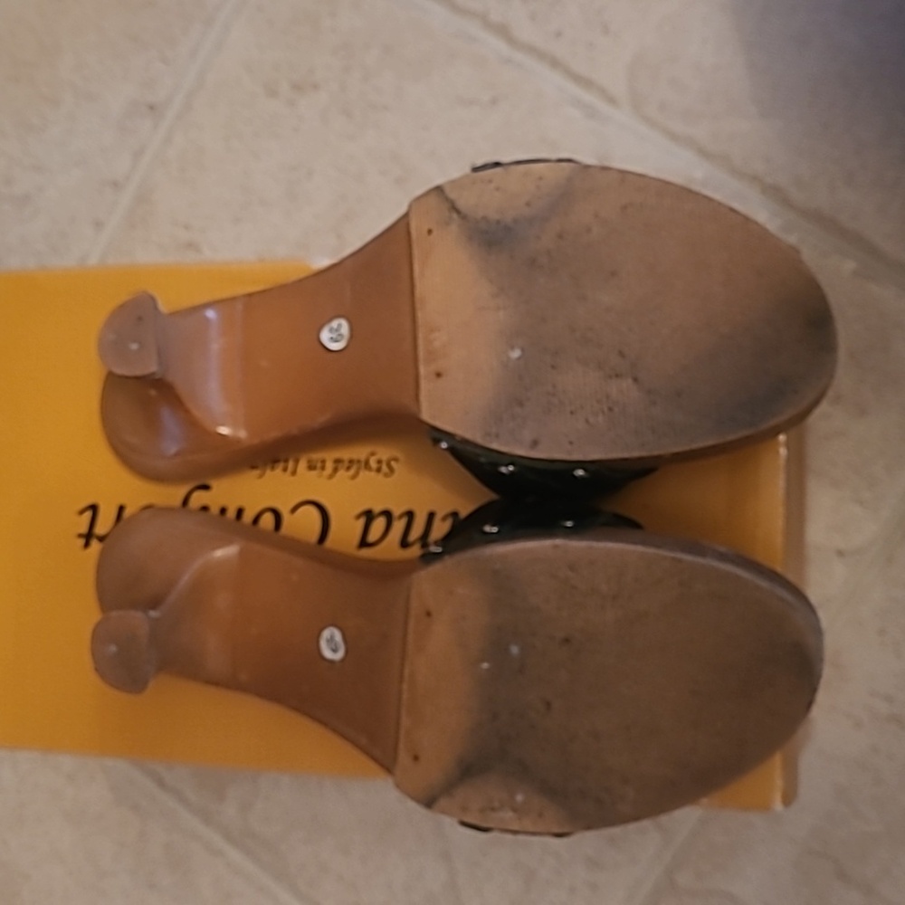 Black Women's Slide Sandals - Picture 2 of 2